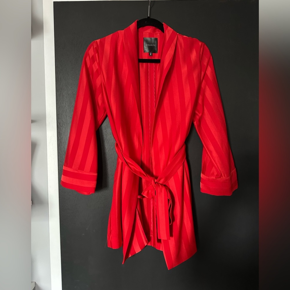 Dynamite Red Striped Blazer - Size Small